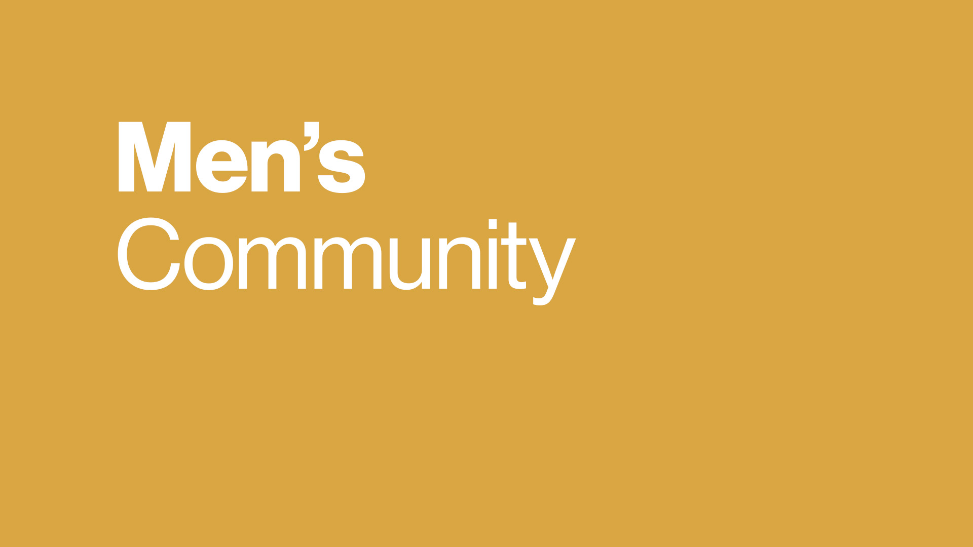Men's Community Men's Community