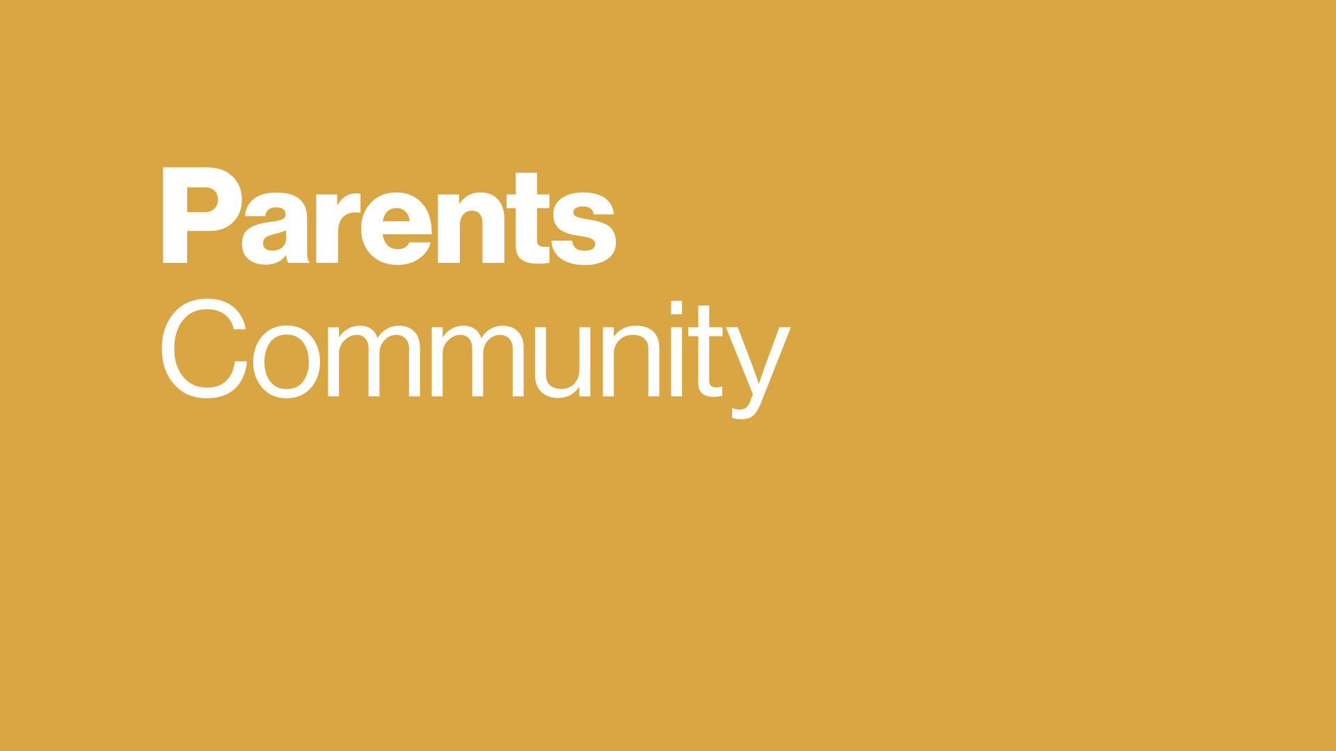 Parent's Community Parent's Community