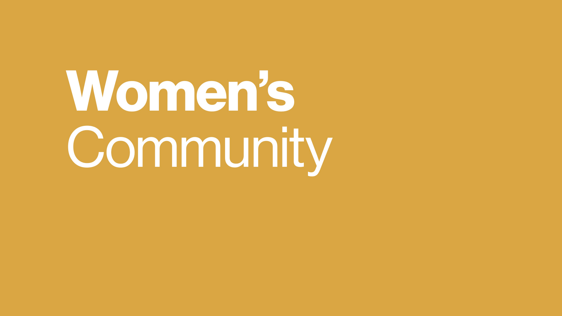 Women's Community Women's Community