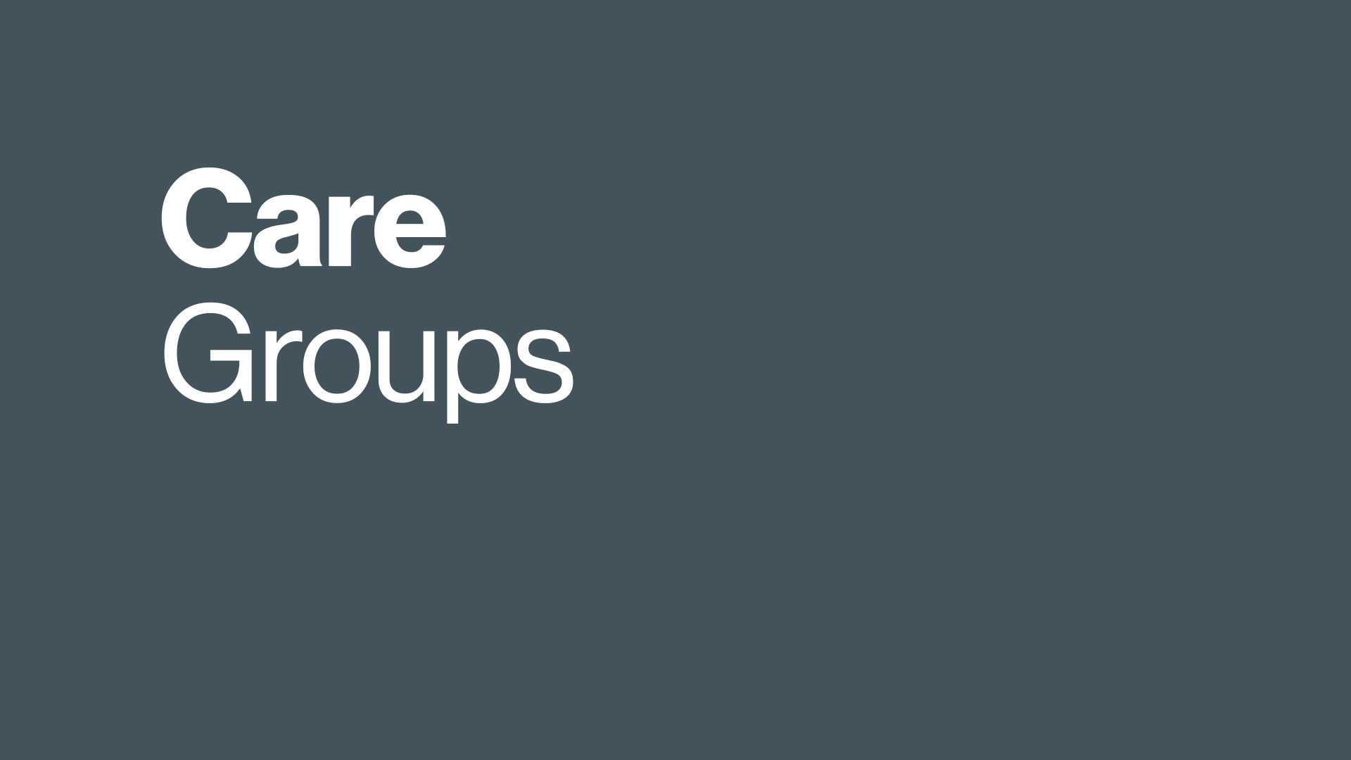 Care Groups Care Groups