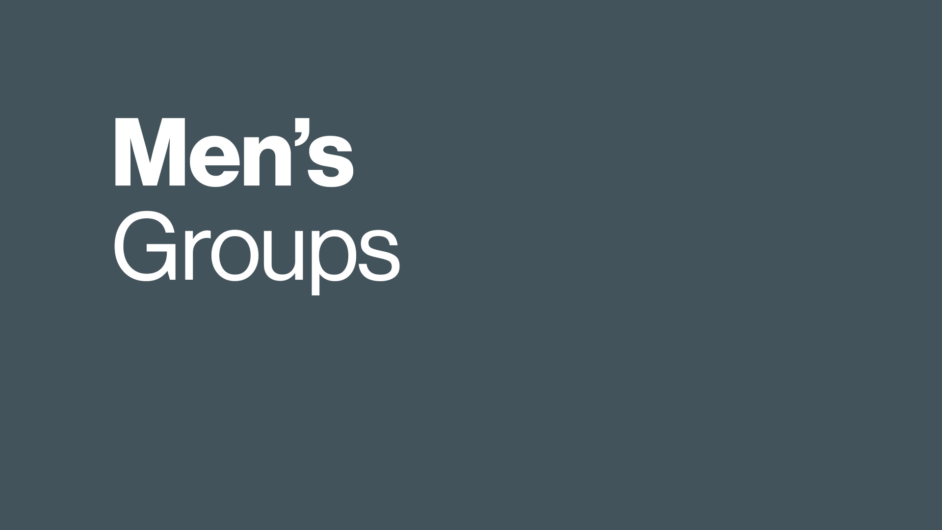 Men's Groups Men's Groups